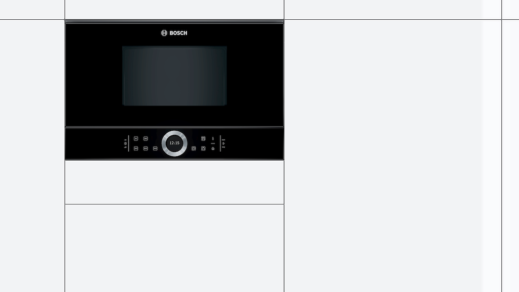 Bosch BFL634GB1B, BuiltIn Microwave Modern Living