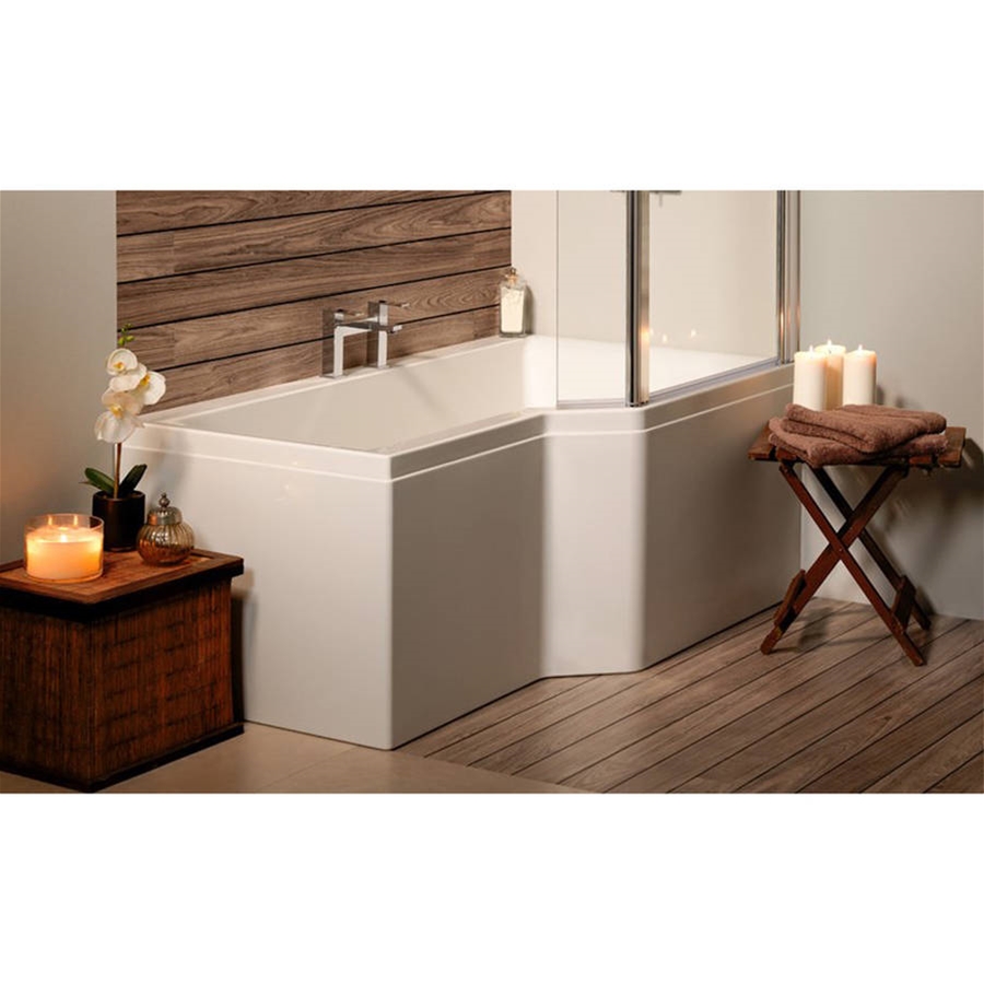 Carron Urban Edge 1675 x 850mm RH Shower Bath 5mm White 02527