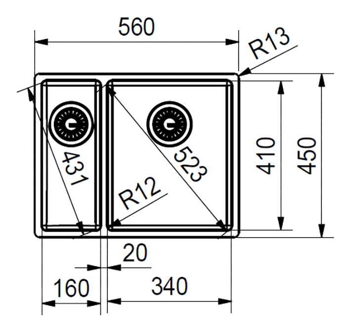 Franke Box Stainless Steel Undermount Sink 1.5 Bowl Modern Living