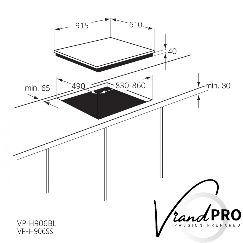 6 Burner Gas Hob Stainless Steel & 2 Wok Burners Modern Living