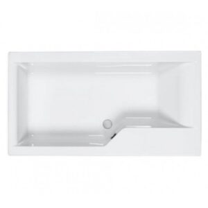 Carron - Carronite Urban Swing 1575x850mm LH Shower Bath - White - 02432