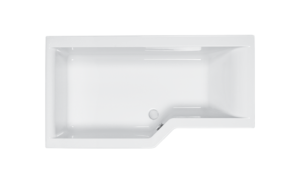 Carron - Carronite Urban Edge 1675 x 850mm LH Shower Bath - White - 02526