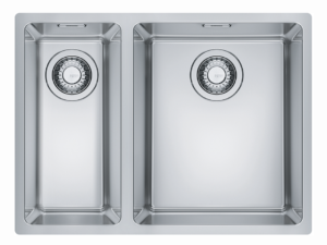 Franke Maris 1.5 Bowl Sink Slim-Top Edge Profile Inset Sink - 595 x 440 mm - Stainless Steel - MRX26034-19LH