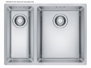 Franke Maris 1.5 Bowl Sink Slim-Top Edge Profile Inset Sink - 595 x 440 mm - Stainless Steel - MRX26034-19RH