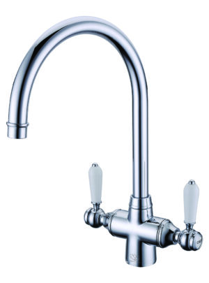 Scott & James Traditional Style Twin Ceramic Lever Mixer Tap - Chrome - ELO0015