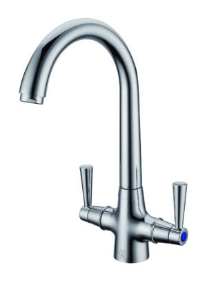 Scott & James Lilly Twin Lever Mixer Tap - Brushed - ELO0024
