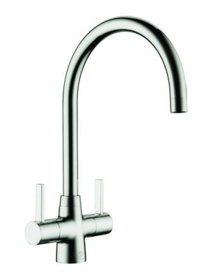 Scott & James Tommy Twin Lever Mixer Tap - Brushed - ELO0028