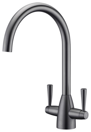 Scott & James Danti Twin Lever Mixer Tap - Gun Metal - ELO0065