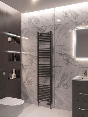 Eastbrook Wingrave 1800 x 400 Straight Towel Radiator - Matt Anthracite