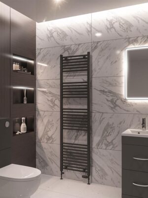 Eastbrook Wingrave 1800 x 500 Straight Towel Radiator - Matt Anthracite