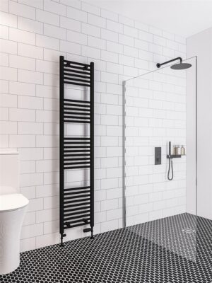 Eastbrook Wingrave 1800 x 400 Straight Towel Radiator - Matt Black