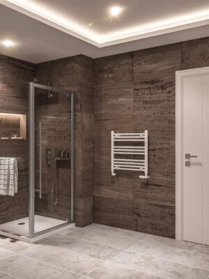Eastbrook Wingrave 600 x 600 Straight Towel Radiator - Gloss White