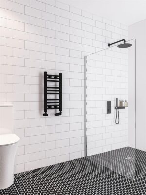 Eastbrook Wingrave 600 x 300 Straight Towel Radiator - Matt Black