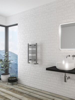 Eastbrook Wingrave 600 x 400 Straight Towel Radiator - Matt Grey