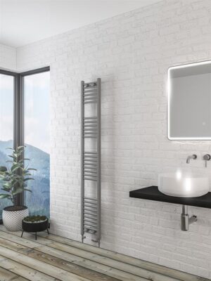 Eastbrook Wingrave 1800 x 300 Straight Towel Radiator - Matt Grey