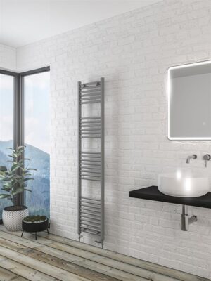 Eastbrook Wingrave 1800 x 400 Straight Towel Radiator - Matt Grey
