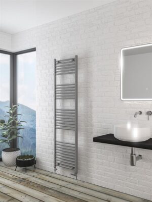 Eastbrook Wingrave 1800 x 500 Straight Towel Radiator - Matt Grey