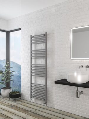 Eastbrook Wingrave 1800 x 600 Straight Towel Radiator - Matt Grey