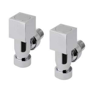 Eastbrook  Square Straight Radiator Valves - Chrome - 41.3002