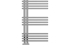 Vivo 50mm Designer Round Ladder Radiator 500x800mm - Chrome