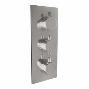 Scudo Chrome 3 Outlet Thermostatic Concealed Shower Valve With Triple Handle And Diverter