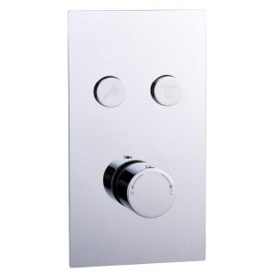 Vita Veneto 2 Outlet Round Concealed Push Button Shower Valve Chrome