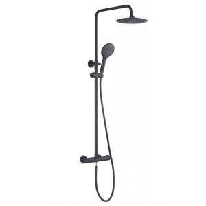 Vita Veneto Orca Premium Round Shower Kit Black