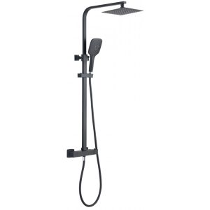 Vita Veneto Orca Premium Square Shower Kit Black