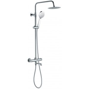 Vita Veneto Plumb Essentials Round Shower kit with Bath Filler Chrome