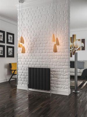 Eastbrook Guardia 600 x 660 Aluminium Radiator - Matt Black 86.0043