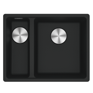 Franke Maris Undermount 1.5 Bowl Sink - Left Hand Small Bowl - Matt Black - 560 x 440 - MRG1603415LMB