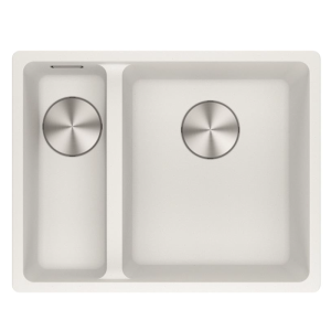Franke Maris Undermount 1.5 Bowl Sink - Left Hand Small Bowl - Polar White - 560 x 440 - MRG1603415LPW