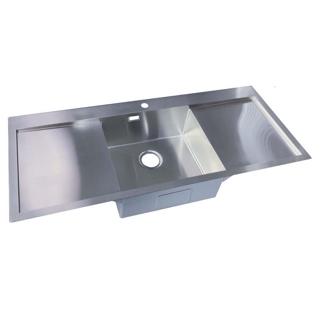 Stainless Steel Double Drainer Sink 1310 x 500mm Modern Living