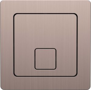 Cudos Square Dual Flush Button - Brushed Bronze
