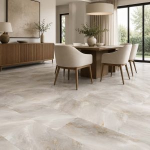 Champagne Carrara Marble 1.9m² Premium Vinyl Click Flooring With Integrated Underlay - 6.5mm (2mm EVA layer)