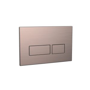 Cudos Square Dual Flush Button - Brushed Bronze