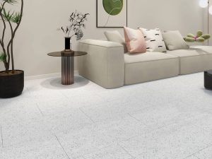 Terrazzo Shale 1.9m² Premium Vinyl Click Flooring With Integrated Underlay - 6.5mm (2mm EVA layer)