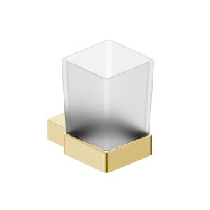 Cudos Lira Tumbler Holder - Brushed Brass