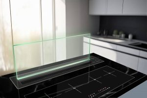 ViandPro Viento 90cm Downdraft Cooker Hood - Black Glass