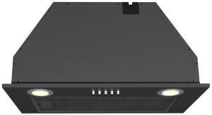 Avelis Matt Black Canopy Cooker Hood – 52cm