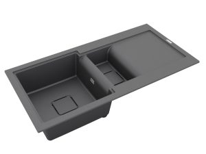 Granmaster 1000 x 500mm Waterfall 150 2.0 Bowl Reversible Quartz Sink