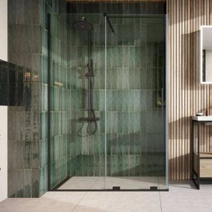 Cudos Momentum 8mm Sliding Shower Door For Wetrooms & Large Trays - Matt Black