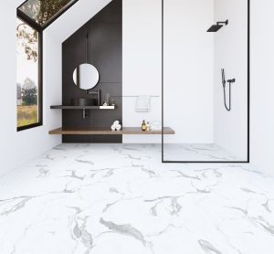 Silvered Carrara 1.9m² Premium Vinyl Click Flooring With Integrated Underlay - 6.5mm (2mm EVA layer)