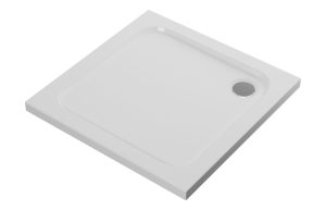 //2Go 45mm Low Profile 760x760mm Square Tray & Waste - White