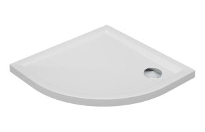 40mm Low Profile 1000mm Quadrant Tray & Waste - White