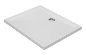 40mm Low Profile 1000x700mm Rectangular Tray & Waste - White