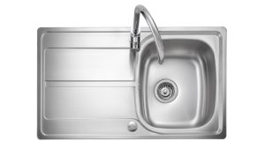 Leisure - Aria Satin Steel Reversible Inset Sink 860 x 500mm