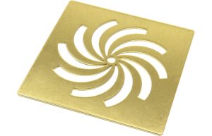 Ultra-Slim Tray Waste Cover - Brushed Brass