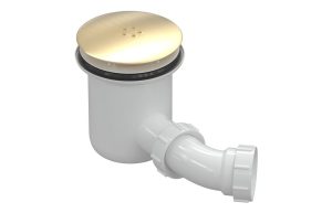 Low Profile Tray Waste Cover - Brushed Brass