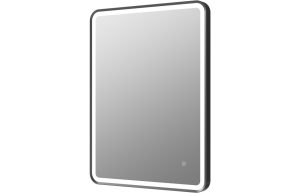 Viola 600mm Rectangle Front-Lit LED Mirror - Matt Black